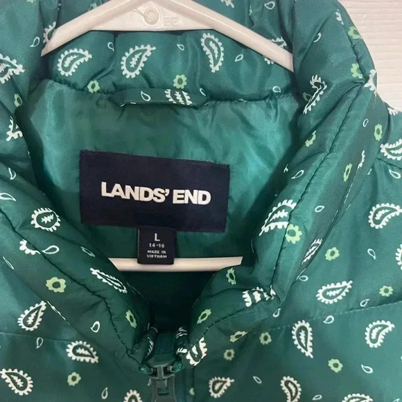 Women’s Lands’ End VEST Green Size Large 14/16 - Picture 3 of 9